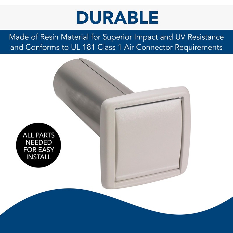 Broan-NuTone WVK2A Flexible Wall Ducting Kit for Ventilation Fans, Exhaust