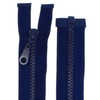 Plastic Zips, Coarse 5 mm, Separable (50 cm, Dark Blue)