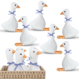 Simgoing 12 Pcs One Silly Goose Party Favors Stuffed Animal Plush Toy 9.8 Inch Goose Plush Soft Stuffed Animal for Birthday Shower Party Supplies Home Decorations