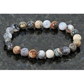 Eledoro PowerBead, Women’s Stretch Bead Bracelet, Made of 8 mm Gemstone Beads, 17 - 18 cm, gemstone, multi-coloured