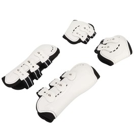 Yitre Botas para Patas Traseras de Caballos, Banda Elástica Flexible Resistente a los Impactos Botas Protectoras para Menudillos de Caballos Absorbe la Humedad Antideslizante para Equipos de (L)