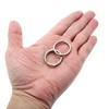 sourcing map Titanium Keychain Rings, 2 Pcs 0.75-inch Split Side