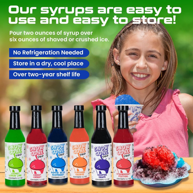 Concession Express® Snow Cone Syrup Party Pack – 12 Pack