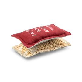 Demdaco Clean for Wine Red 5 x 3 Cotton Fabric Kitchen Sponges 2 Piece Set