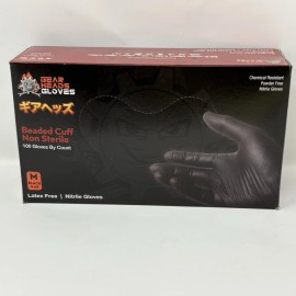GEARHEADS NEW IN BOX - GEARHEADS Black Nitrile 5mil thick Disposable Gloves (Size: Medium)