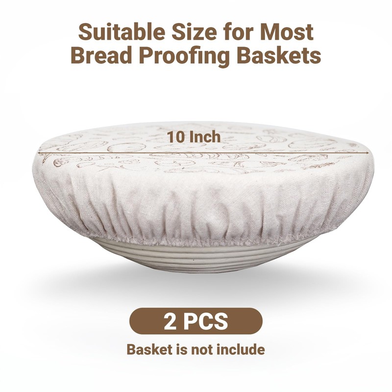 2 Pack 10'' Bowl Covers for Bread Proofing with Plastic
