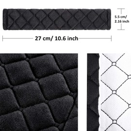 Tatuo 4 Pack Seat Belt Cover Extra Long Seat Belt Pads for Car Soft Comfort Shoulder Strap Covers Harness Pads Helps Protect Your Neck and Shoulder(10.6 Inch,Black)