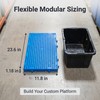 6 Pcs Plastic Pallet, Lightweight Nestable Pallet 23.6x11.8x1.18 Inch, Waterproof