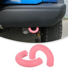 Linskip Tow Hook D Ring Covers Fit for 2021-2024 2025 Ford Bronco Accessories, Rear Bumper Tow Hook Rubber Sleeve Protectors for Bronco Raptor Accessories(Pink)