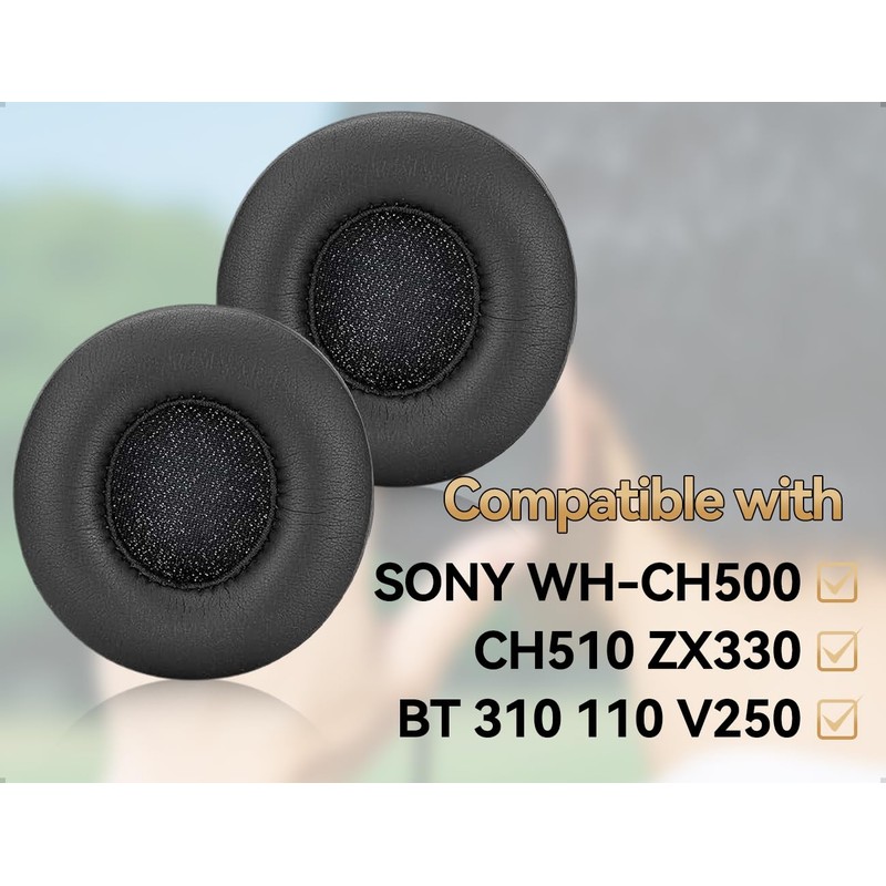 Emezddo Replacement Ear Pads, Leather Headphones Pads, Compatible with Sony