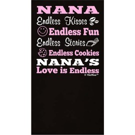 Nana's Love is Endless Funny Apron for Kitchen Two Pocket Apron Black
