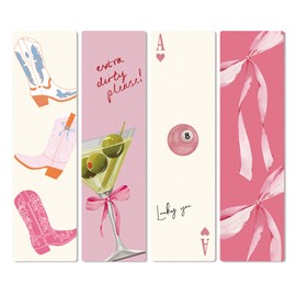 Hafhef Cute Bookmarks for Women, Set of 8 Pink Bookmark, Book Lovers Gifts for Women, Book Accessories for Reading Lovers