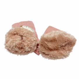 HUSSATOP Cute Cat Convertible Flip Top Gloves Kids Winter Thick Knitted Fingerless Gloves with Mitten Cover Aged 3-6 Boys Girls