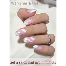 Semi Cured Gel Nail Strips,French Strips, Glitter 20pcs Stick On UV Sticker, Wraps for Home Manicure DIY