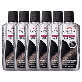 Kiss Express Semi-Permanent Hair Color 100mL ( US ) (6 Count, Black)