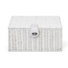Arpan Medium Resin Woven Storage Basket Box with Lid &