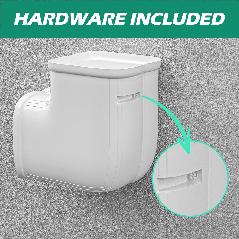 TAKTOPEAK Mini-split Line Set Cover Parts: 4" Flat Elbow Line