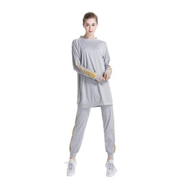 kaguster Women Muslim Tracksuits Modest Muslim Sportswear Set 2 Piece Sweatsuits Outfits for women