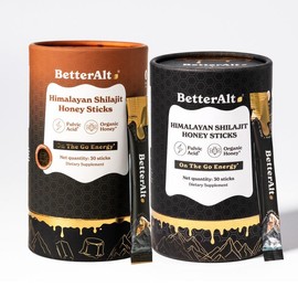BetterAlt Shilajit Honey Sticks Variety Pack | Caramel, Cinnamon & Classic |  Lab-tested for Purity | Helps Support Energy & Stamina | 2-Month Pack:_Caramel & Classic