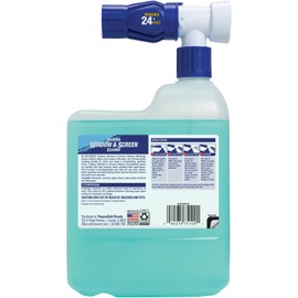 30 SECONDS Outdoor Window & Screen Concentrated Cleaner for Glass, Patio Doors, Fiberglass, Furniture - No Screen Removal Required, Spray & Rinse - Hose End Spray Attachment (5 PACK)