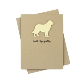 Golden Retriever Sympathy Card | Handmade Dog Condolences Greeting Card | Pet Sympathy