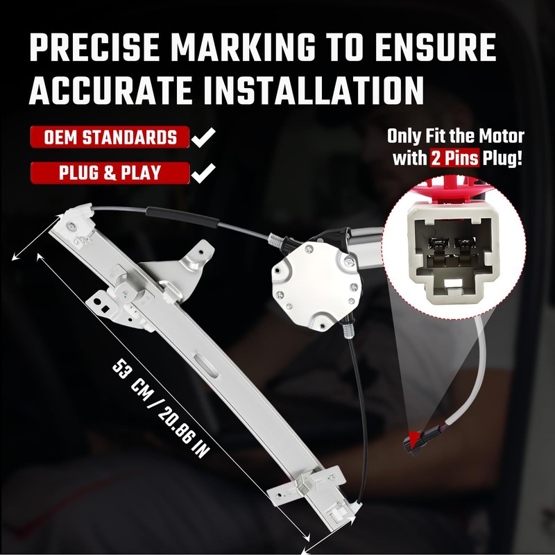 ISINFLASH 748-172 Front Left Driver Side Power Window Regulator with