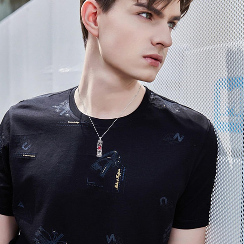 Sterling Silver Tree of Life Urn Necklace for Ashes Birthstone