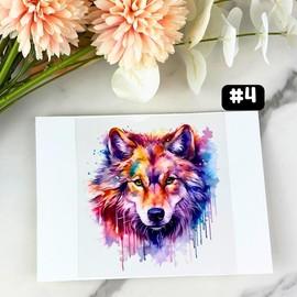 UV DTF DECALS, 4" height, Cup Decals, Cup Stickers, Cup Decor - Decal: #4 - Wolf