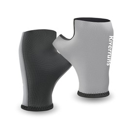 Fingerless Neoprene Fishing Gloves, Cold Weather Warm Winter Gloves for Ice Fishing, Photography, Hunting, Outdoor Sports Grey, M