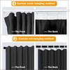 Hoeflife Room Divider Curtains, Blackout Ceiling Track Curtains with Hook