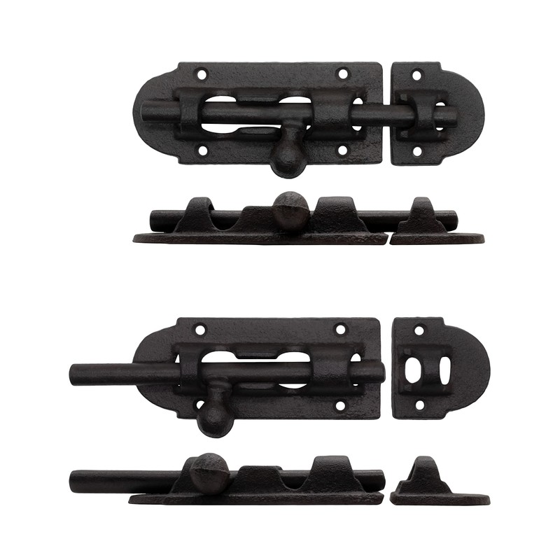 FUXXER® Solid Door Bolt with Knob, Cast Iron Design, 200