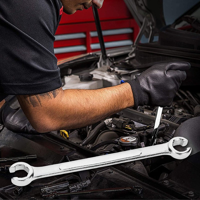 Utoolmart Flare Nut Wrench, 24mm x 27mm Metric Double Open