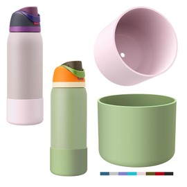 yoelike Silicone Water Bottle Boot for Owala 24 oz 32 oz 40 oz, 2PCS Anti-Slip Protective Sleeve for FreeSip/Twist/Flip, Watter Bottle Accessories, Bottom Bumper Cover, Dishwasher Safe, BPA Free