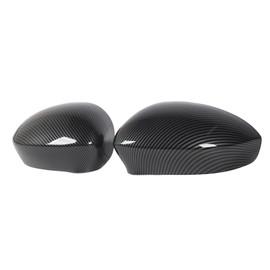 2 Pcs Door Side Rearview Mirror Cover Cap Left Right Wing Mirror Cover Replacement for Fiat 500 2007 to 2020 Carbon Fiber Style