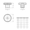 Ganter Normelemente High knurled nut, DIN 466-M8, thread: M8, steel,