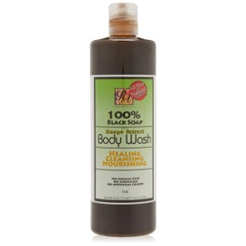 RA COSMETICS 100% Black Soap Body Wash Mango Scent 13 Fl Oz