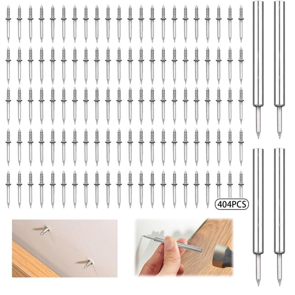 QYDMIN Seamless Nails, Pack of 400 Double-Headed Nails with Double-Headed