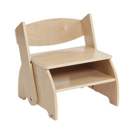 ECR4Kids Flip-Flop Step Stool and Chair, Kids Furniture, Natural