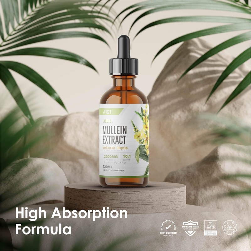 Mullein Leaf Extract Drops 2000mg - 60ml - High Strength