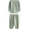 NEXT Oversized Fit Cotton Pyjamas Pack of 3, Blue/Ecru