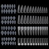 288Pcs Forma de Uñas Dual Con Pegatina de Silicona Francesa