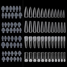 288Pcs Forma de Uñas Dual Con Pegatina de Silicona Francesa Kit de Molde de Sistema Dual Reutilizable para Uñas Guías de Línea Francesa Herramienta de