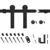WINSOON 5FT Super Mini Sliding Barn Door Cabinet Hardware Kit