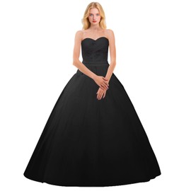 A-Line Hoopless Petticoat with 4 Layers of Floor-Length Tulle – Crinoline Underskirt Slips