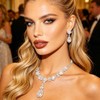 EARENT Rhienestone Wedding Jewelry Sets Silver Diamond Bridal Necklace and