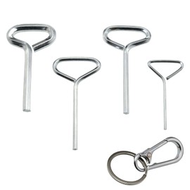 JianLing 1Set Allen Wrench Set, Door Key with Full Loop for Push Bar Panic Exit Devices (T-shaped: 1x 5/64 + 1x 1/8 + 1x 5/32 + 1x 7/32, 1x keychain)