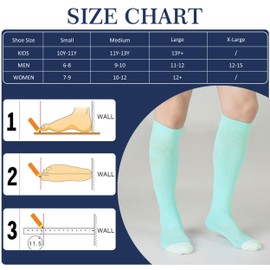 Sunew Athletic Soccer Baseball Socks for Men, Over Calf Cushion Socks Women,Compression Sports Homecoming Socks for Soccer Training Football for Back to School Light Blue M 2 Pairs