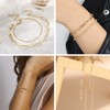 Lian 2Pcs Dainty Gold Bracelets for Women Girls Layered Gold