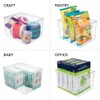 mDesign Plastic Storage Organizer Container Bin, Household Organization for Cabinet,