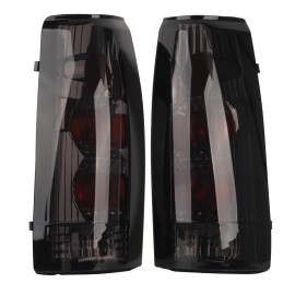 LIANGREN Tail Lights for 1988-1998 Chevy GMC C/K 1500 2500 3500 Black Smoke Brake Lamps